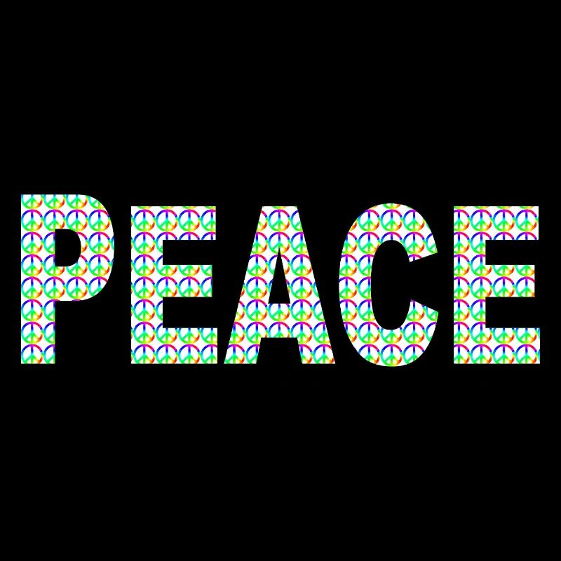 Peace Word with Peace Sign