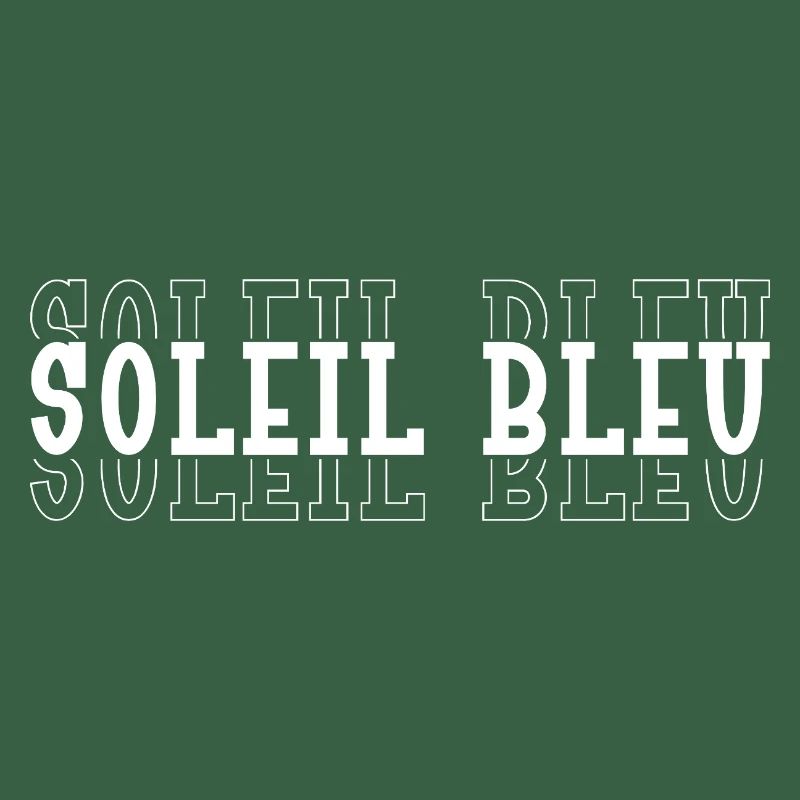 Typographic Blue Sun
