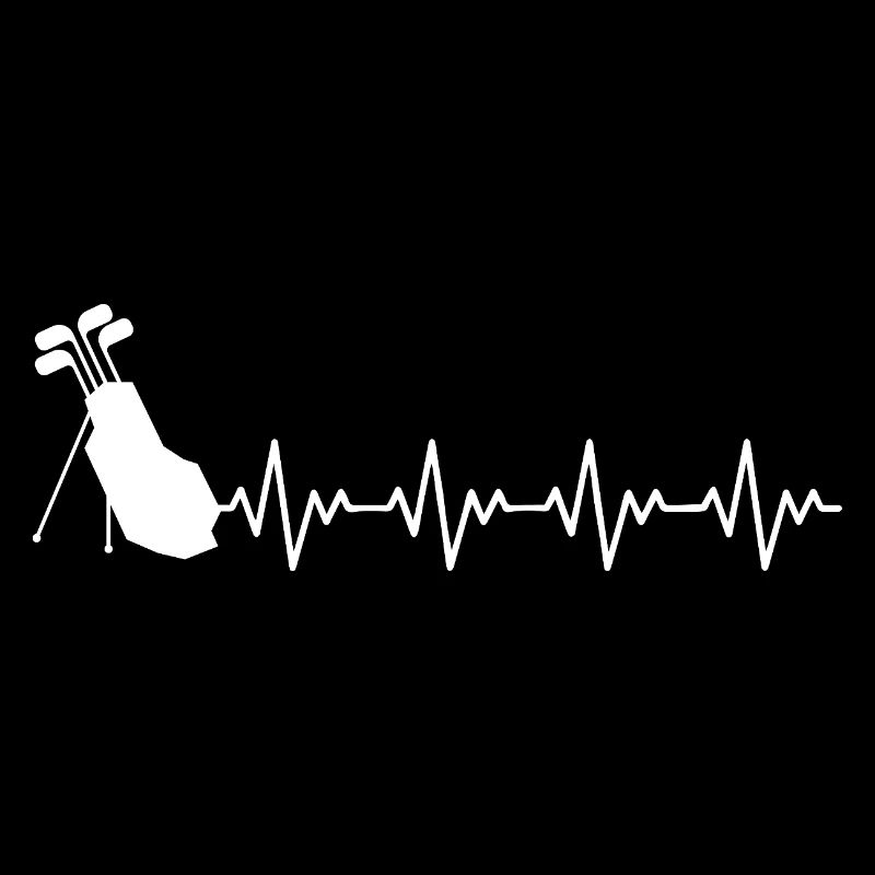 Golf Golfer Golferin Golftasche EKG Herzschlag