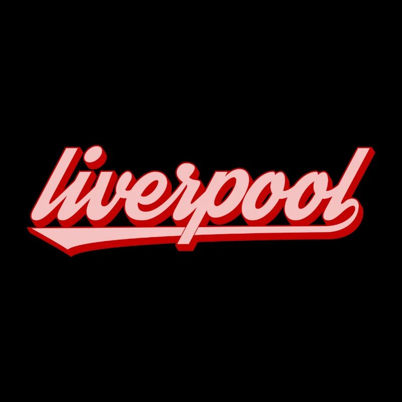 Description graphique rouge des lettrages Liverpool : Gesc