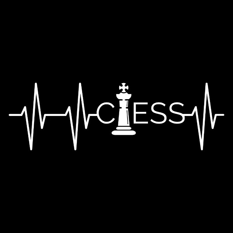 Heartbeat Pulse Chess Chess Icône du roi des échecs