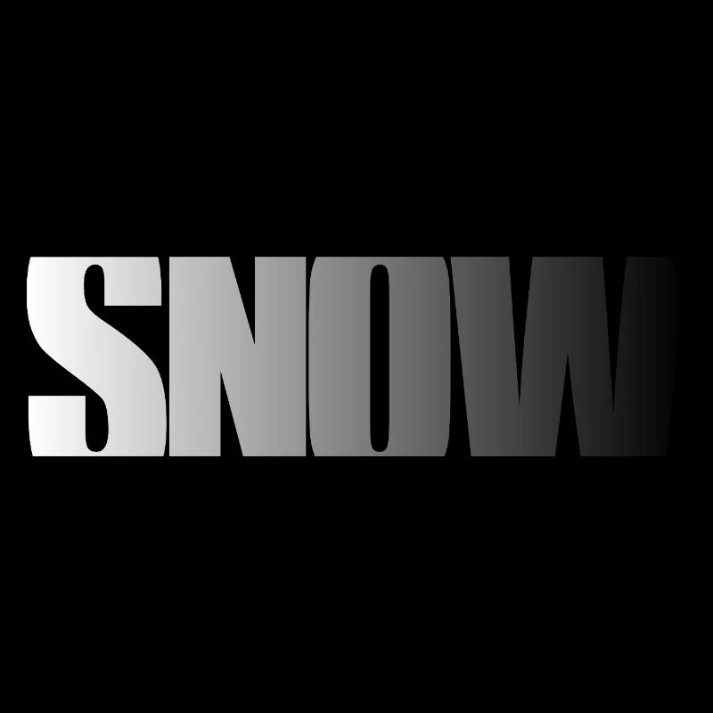 SNOW Lettering Snow White Bold Font Fat