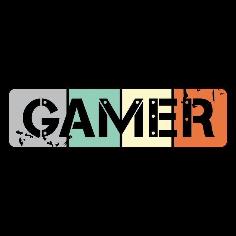 retro gamer shield gaming team icon vintage