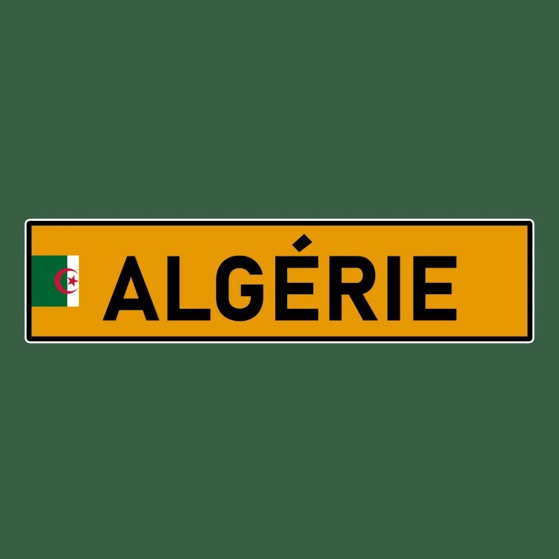 Plaque d'immatriculation Algérie Jaune