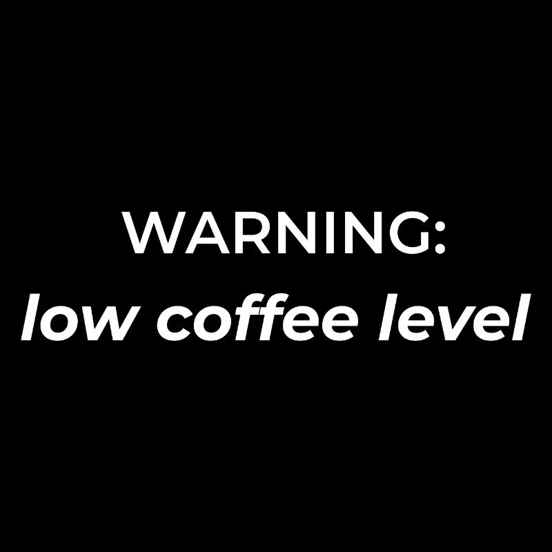 Avertissement : faible niveau de café