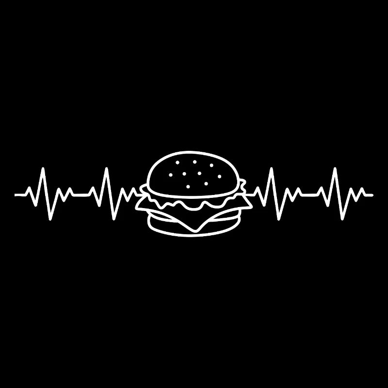 Hamburger Burger EKG Herzschlag Herzfrequenz