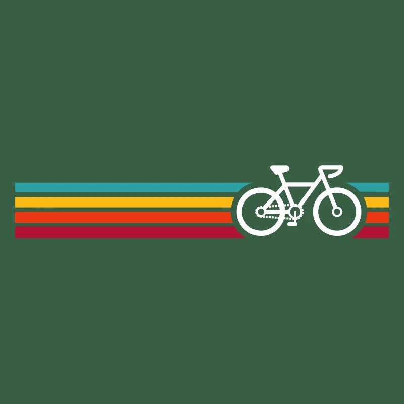 Rainbow Striped Bicycle