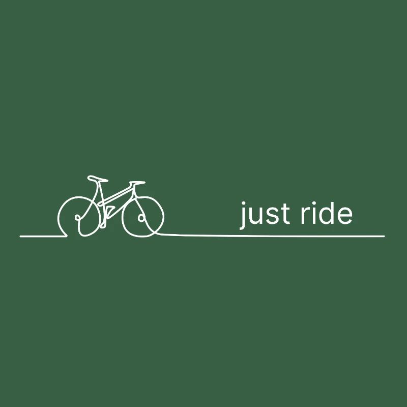 Roule simplement – Mot de vélo minimaliste