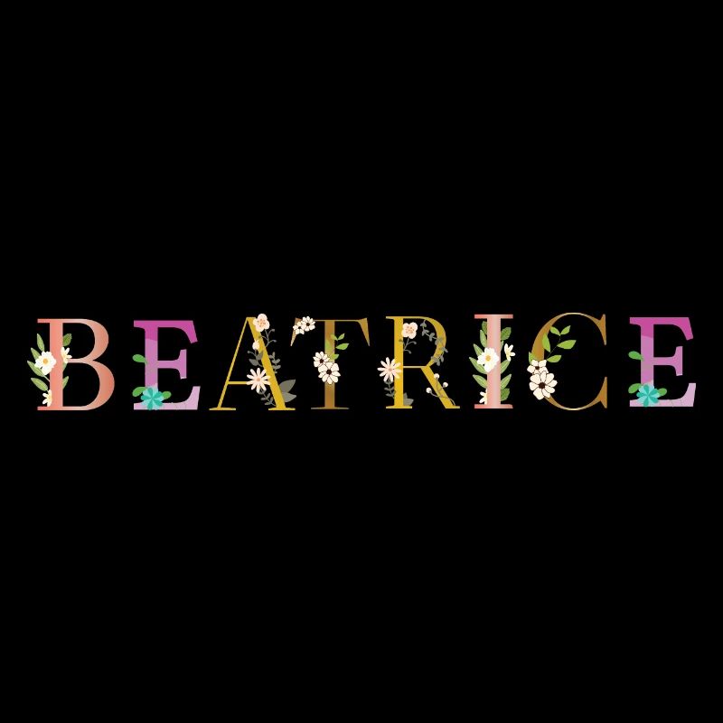 BÉATRICE name adorned with flowers