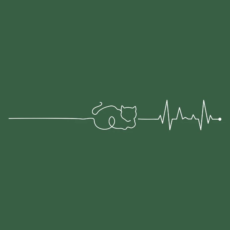 Chat battant de cœur