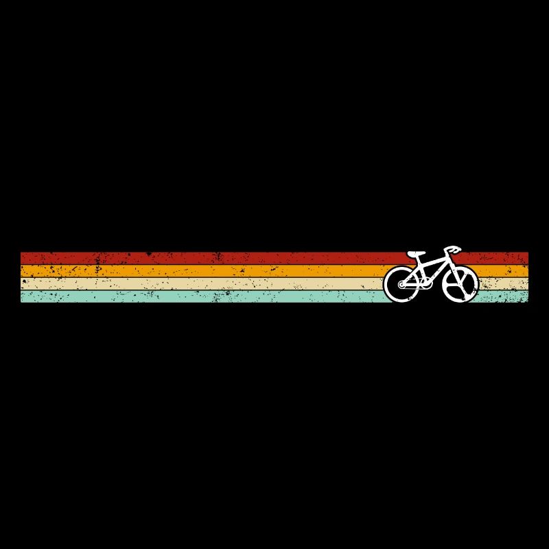 Vélo à rayures rétro sur bannière dégradée