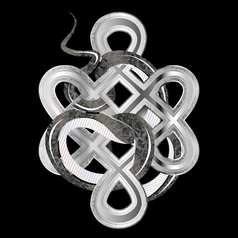 Schlangen-Knoten in Silberoptik – mystisch & edel