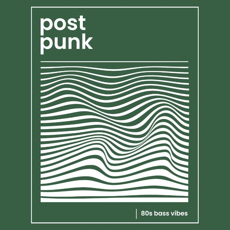 Post Punk Wave Pattern Poster