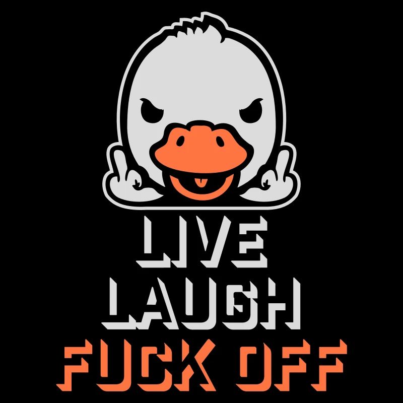 Gans Live Laugh Duck Off Sonnenbrille Mittelfinger