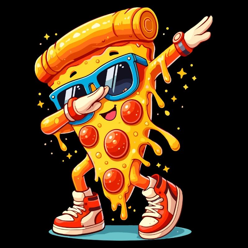 Dabbing Pizza with Sunglasses Dab Dance Cheese Pizza