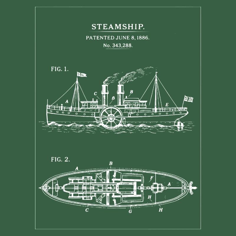 Dampfschiff Blueprint Dampfschiff