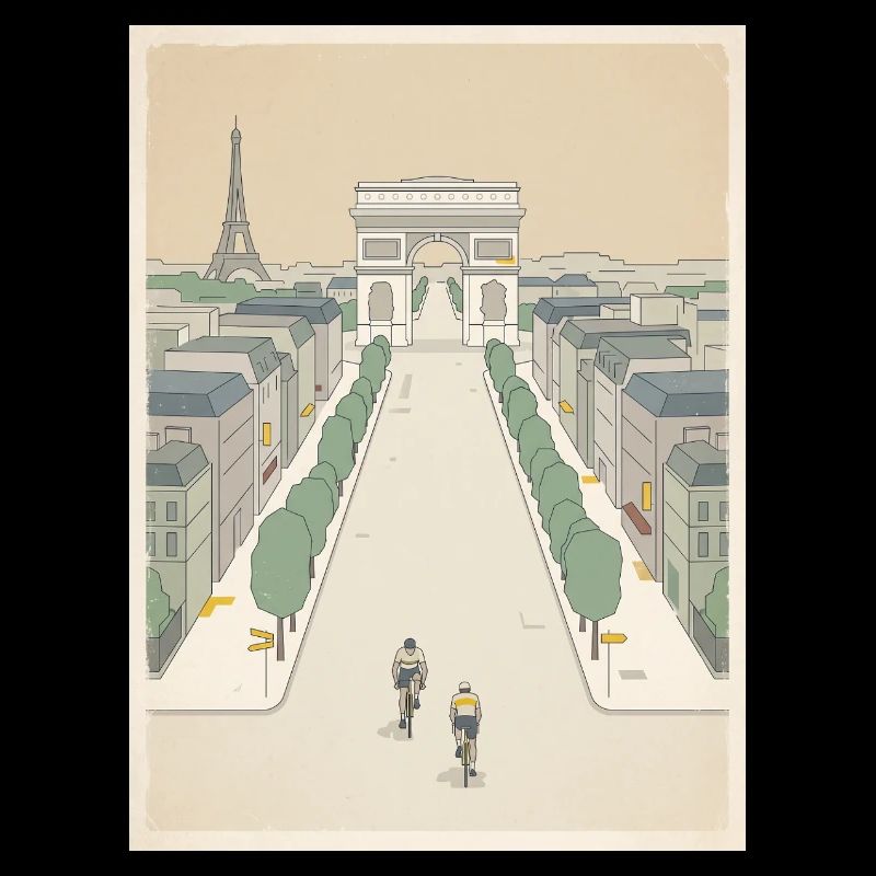 Arrivée à Paris — Souvenir du cyclisme