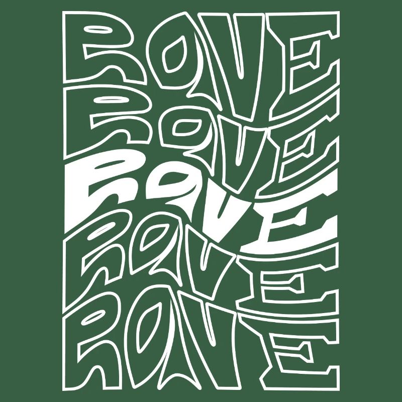 Rave Typography Waves Pattern