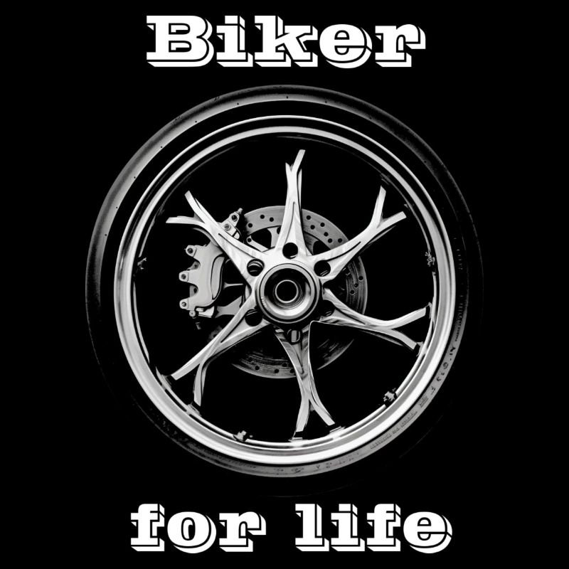 Biker for Life white