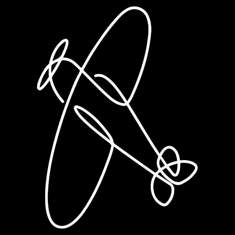 Propeller Plane Sketch – Classic Flight Motif