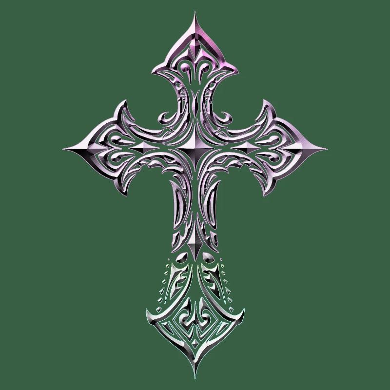 Irisierendes Filigrankreuz