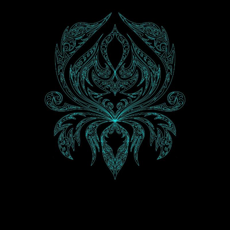 Turquoise Ornament Tribal Pattern