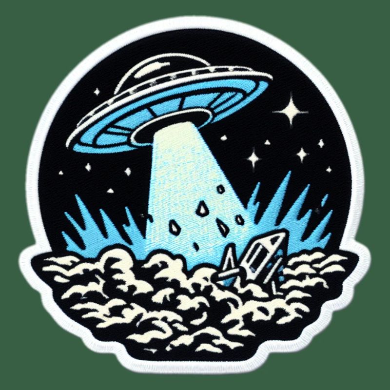 UFO-Lichtstrahl Patch