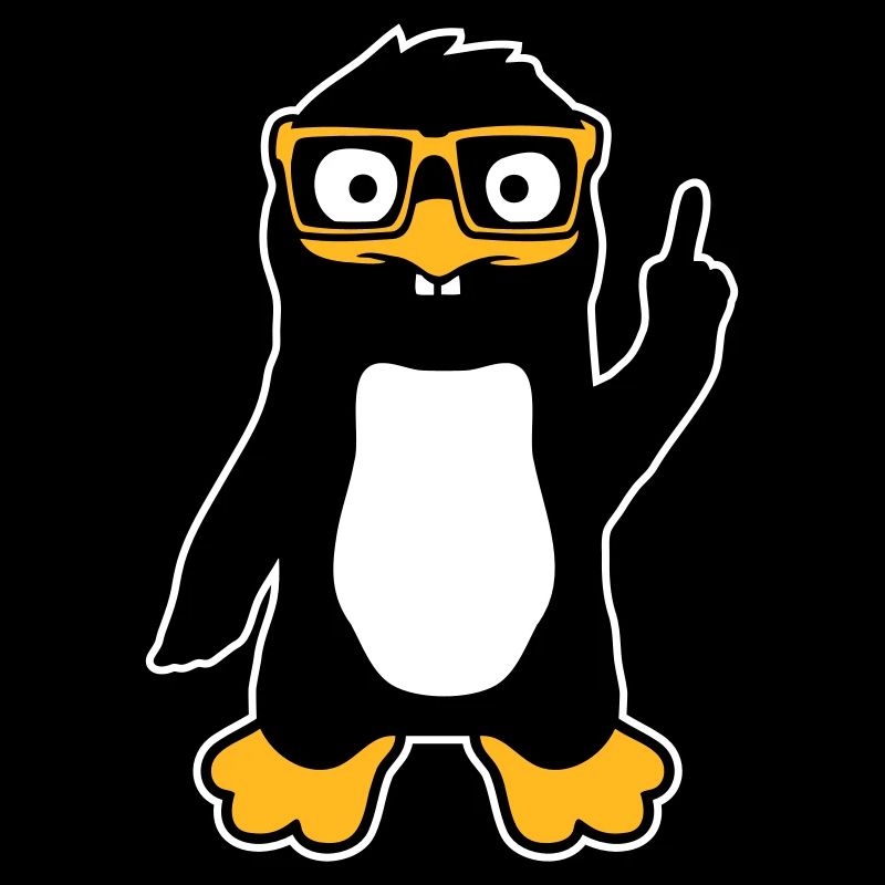 Pinguin Nerd Brille Zeigefinger Selbstgefällig Lus