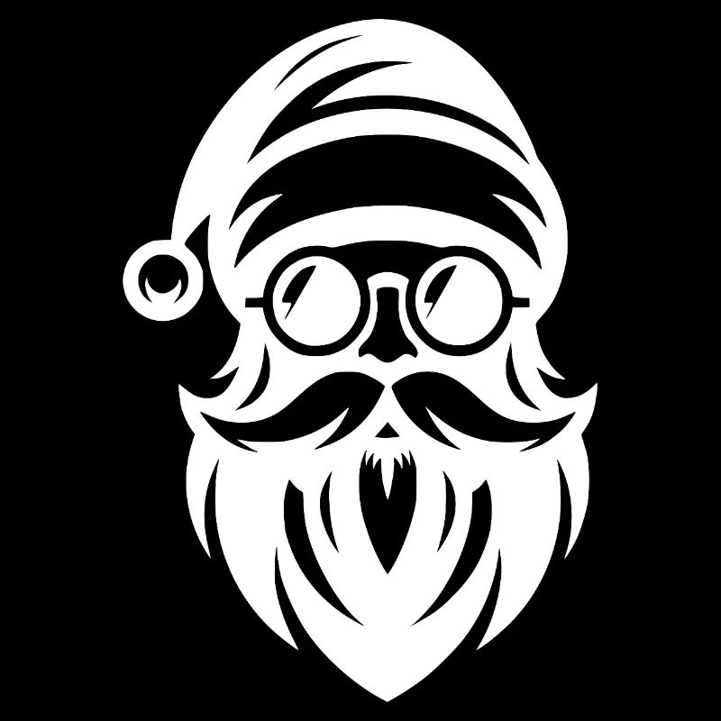 Weihnachtsmann Silhouette Ich bin der coole Claus
