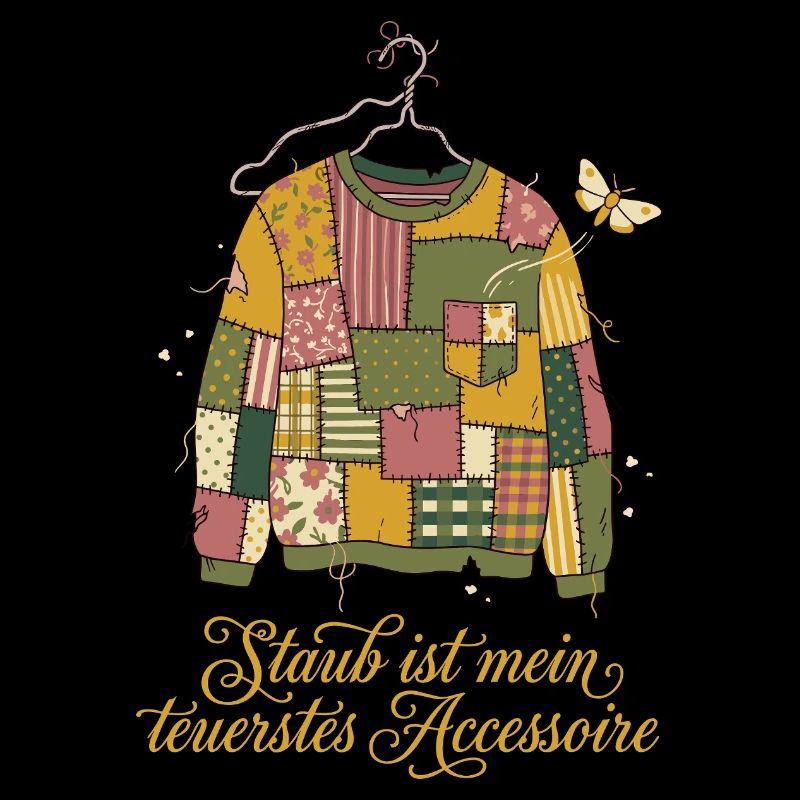 Vintage Upcycling, Motten Pullover