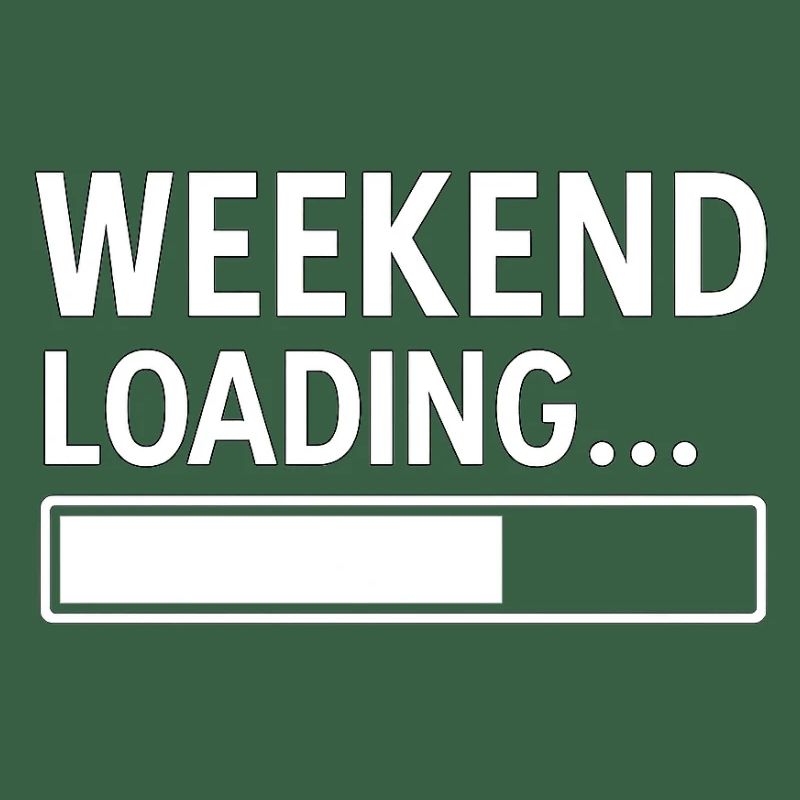Week-end Loading... – Design minimal amusant