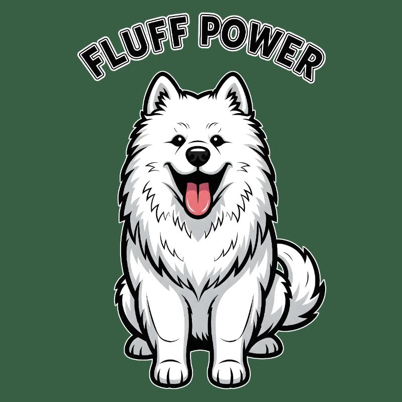 Samoyed Fluff Power Cute Fluffy