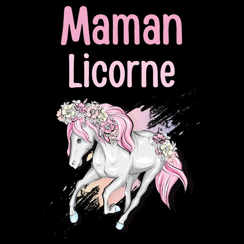 Pastell Blumen Einhorn Mama
