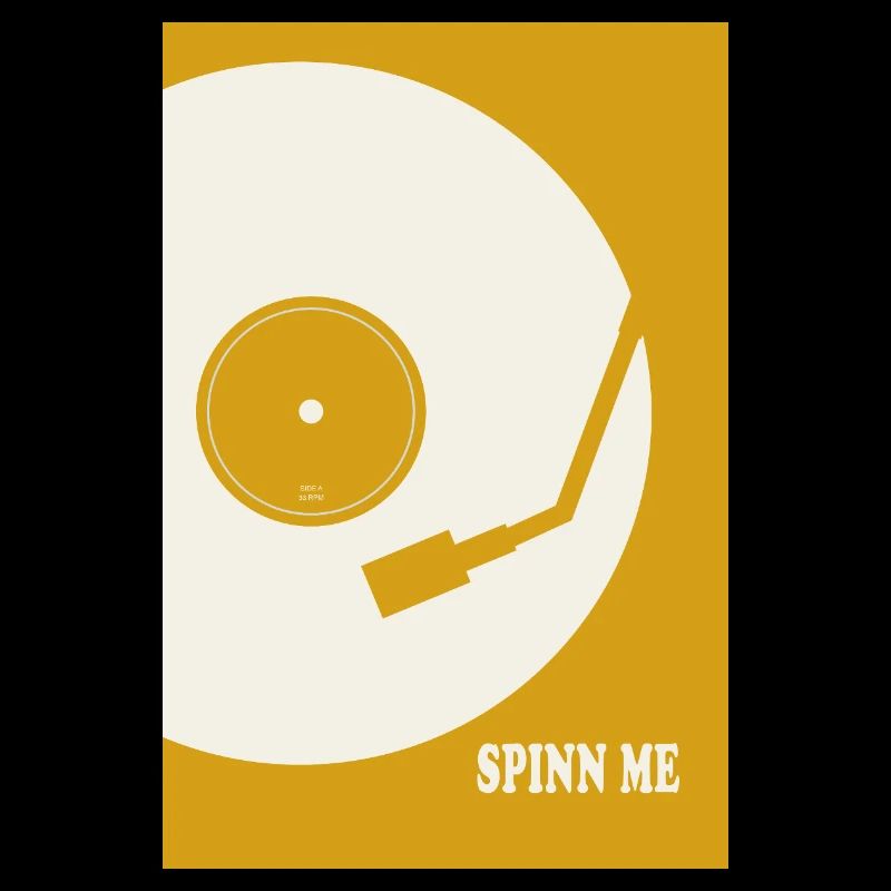 Design musical rétro de platine vinyle Spin Me