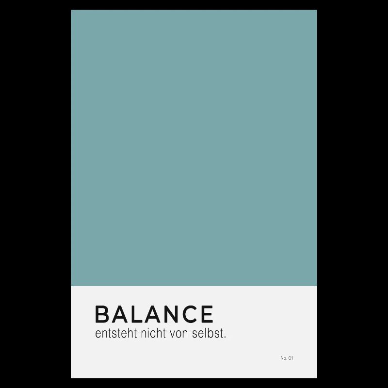 Balance Poster minimalistisch moderner Spruch