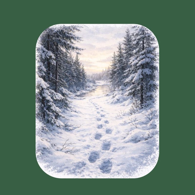 Winter Forest Path Morgenschein