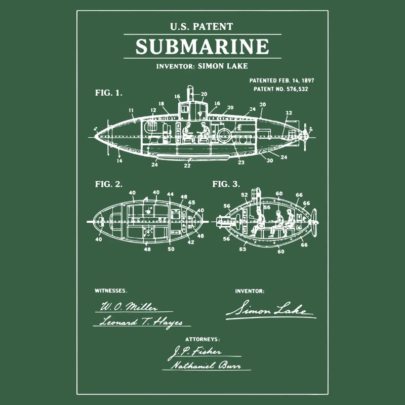Impression de brevets sous-marins