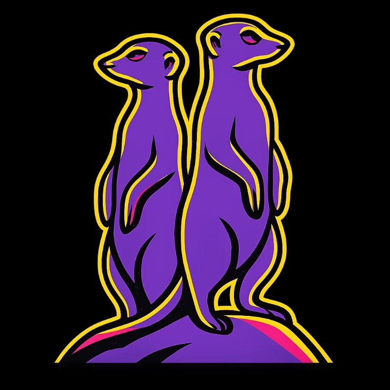 Deux suricates sur une colline
