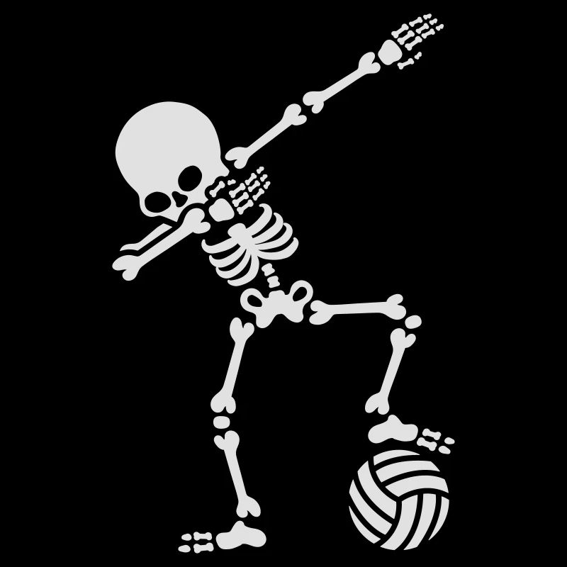 Dab dabbing skeleton (beach) volleyball