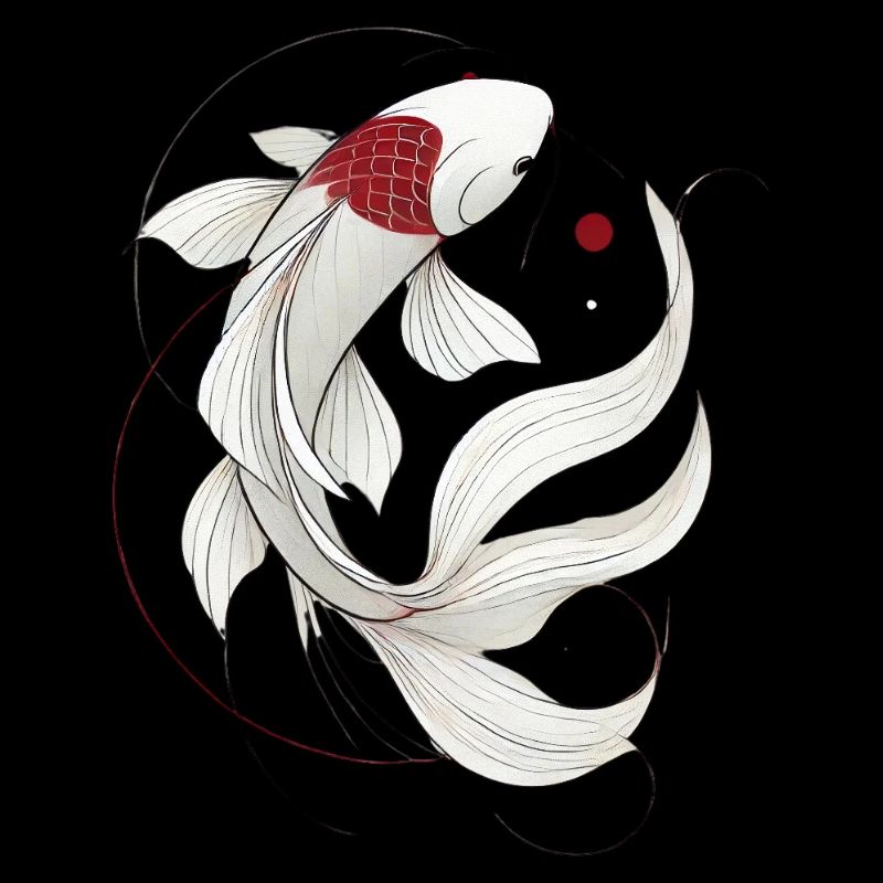 Elegant Koi Fish Illustration