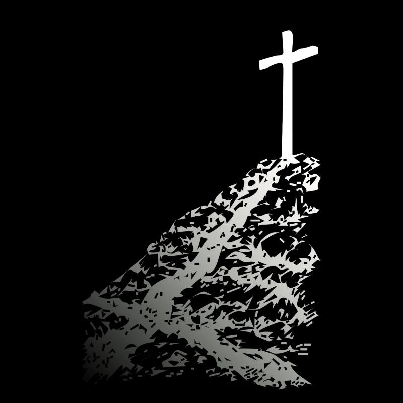 White cross with shadow