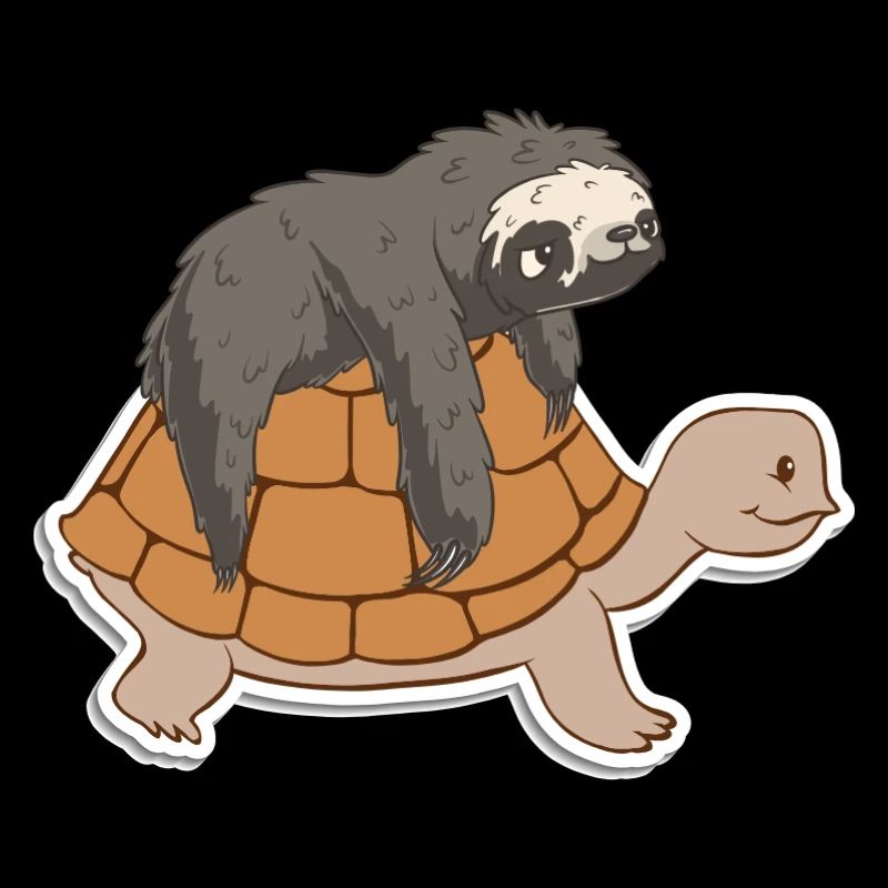 Adorable Turtle and Sloth