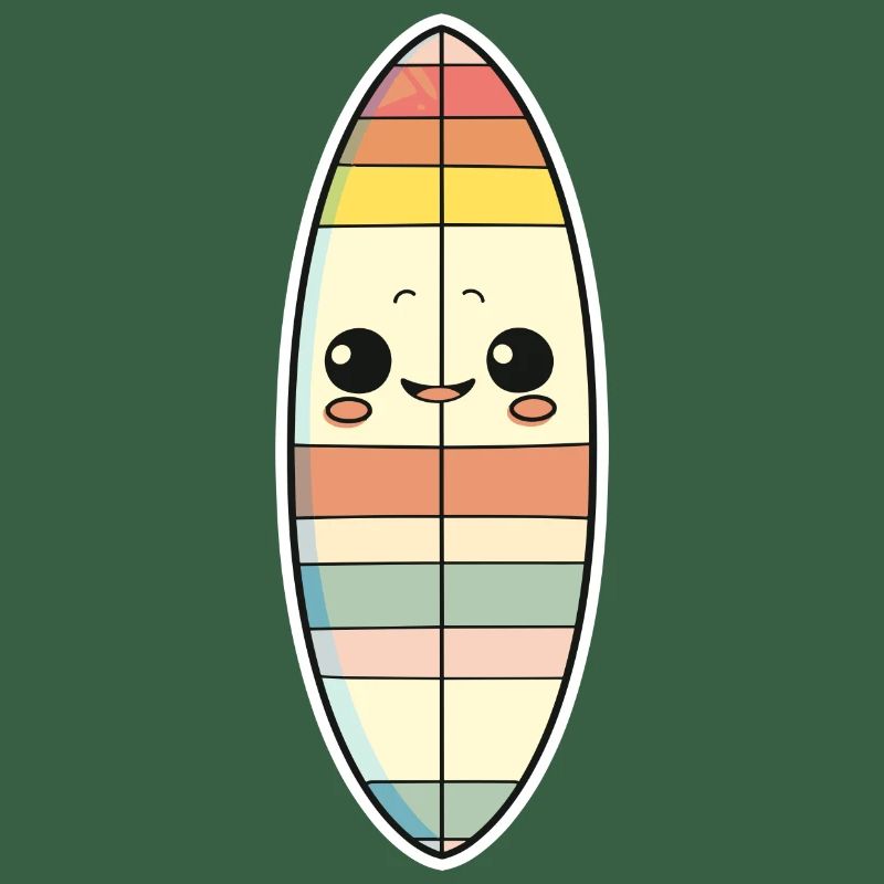 Planche de surf style bande dessinée