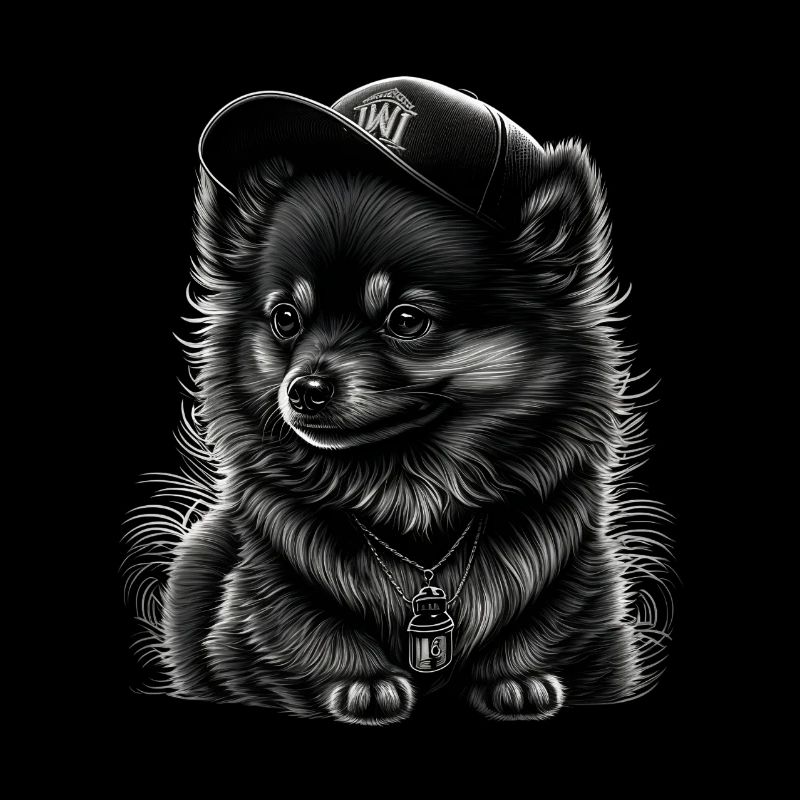 Spitz nain à casquette