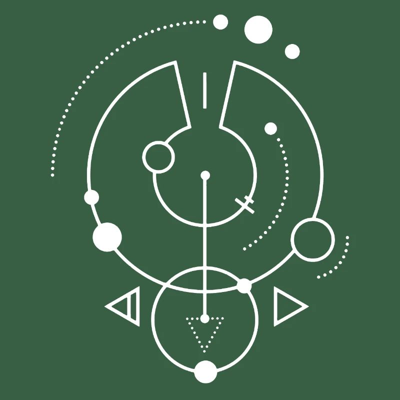 White geometric symbol