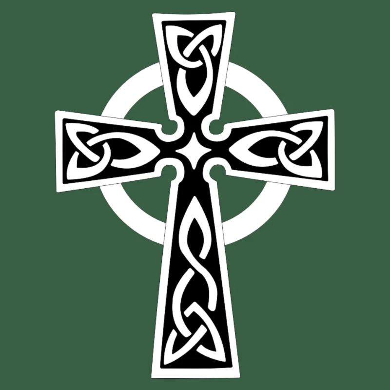 Keltisches oder Keltisches Kreuz weiß