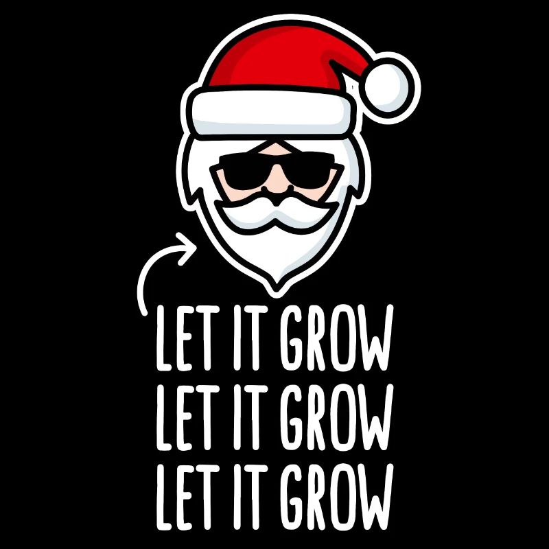 Lassen Sie es wachsen Weihnachtsmann Bart Hipster Weihnachten