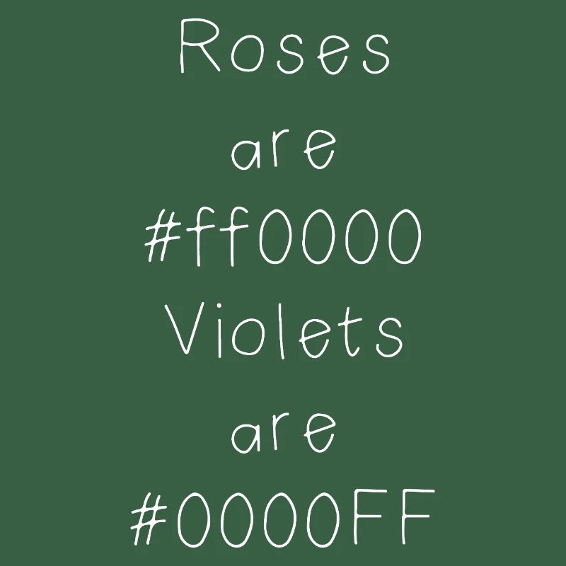 Blague sur le code couleur hexadécimal pour développeurs, codeurs et web...