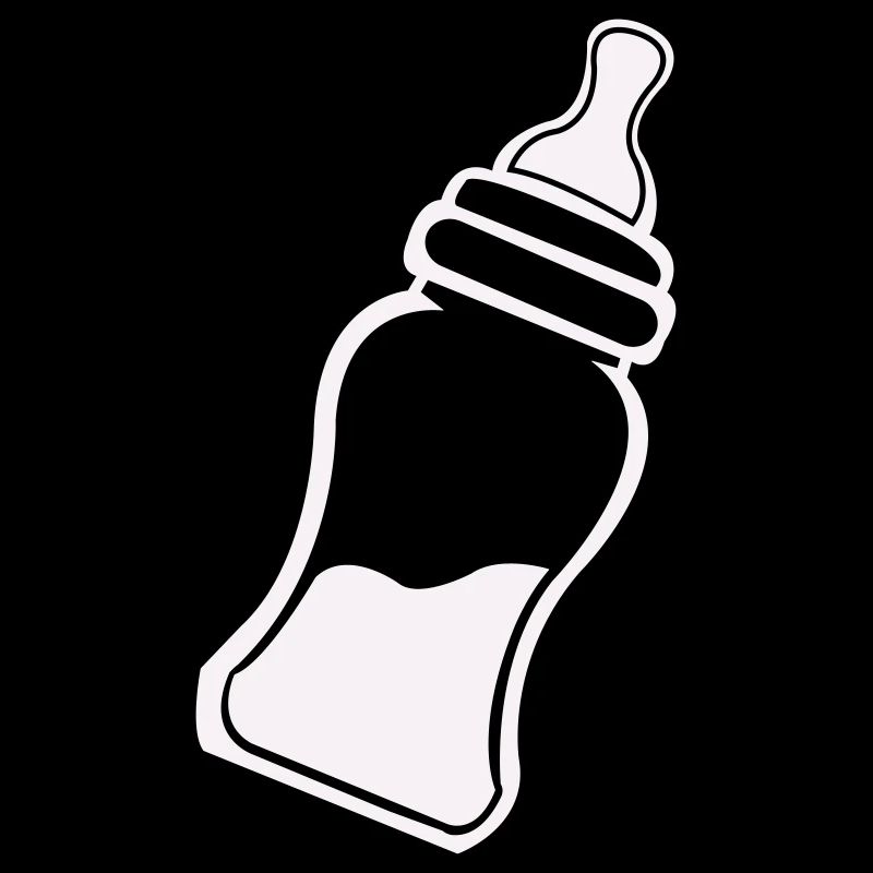 Minimalist Baby Bottle Line Art