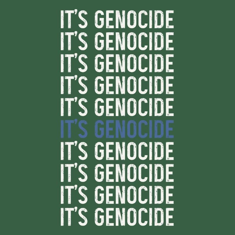Phrase typographique Génocide répété